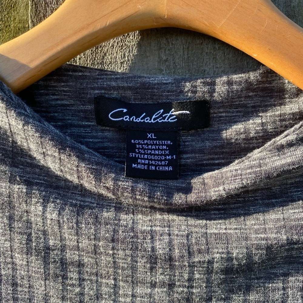 Candalite Ribbed Jersey Mock Turtleneck Body-con Dress - Picture 3 of 4
